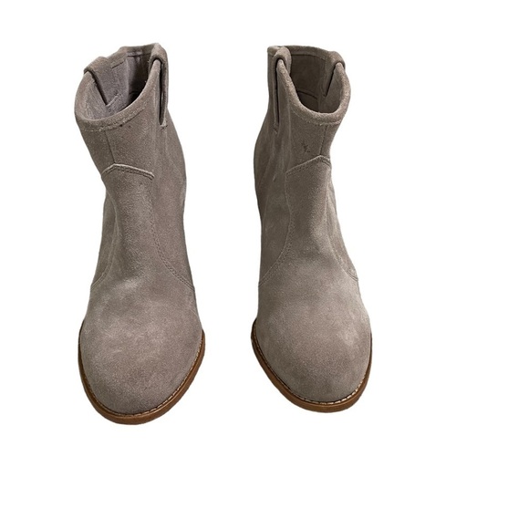 Splendid Grey Suede Stacked Heel Booties Size 9.5 - Picture 7 of 11